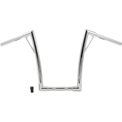 PartzBiz HD B12-7008C - Burly Louie 1-1/4” Ape Handlebars 12” Chrome Harley Notched Slotted Drilled