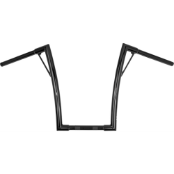 PartzBiz HD B12-7011B - Burly Louie 1-1/4” Ape Handlebars 14.5” Black Harley Notched Slotted Drilled