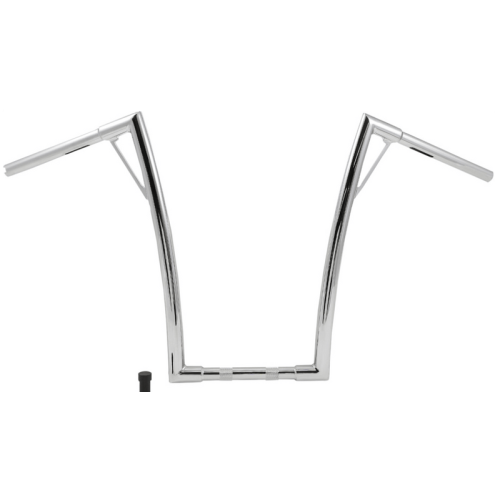 PartzBiz HD: 3488391-Burly Louie 1-1/4” Ape Handlebars 14.5” Chrome Harley Notched Slotted Drilled