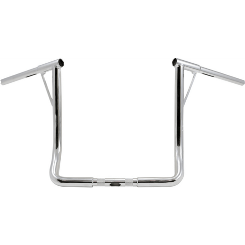 PartzBiz HD: 3488346-Burly Louie B 1-1/4” Ape Handlebars 16” Chrome Harley Notched Slotted Drilled