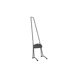 PartzBiz HD B13-1508B - Burly Stupid Tall Sissy Bar 40” Steel Black Backrest Harley XL Sportster 96-03