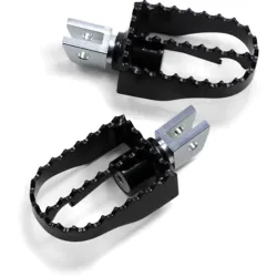 PartzBiz HD B13-1007B - Burly Brand Black MX Style Rider Driver Foot Pegs Footpegs Harley Softail 18+ M8
