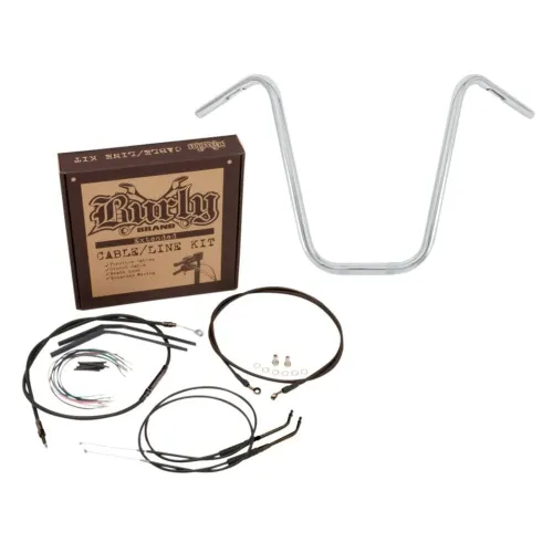 PartzBiz HD: 3444509-Burly 12” Apes Chrome Handlebar Packages 2007-2013 Harley Sportster XL 883 1200
