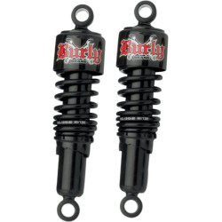 PartzBiz HD B28-1203B - New Burly Black 10.5” Slammer Rear Shocks Lowering Kit 1984-2019 Harley Touring