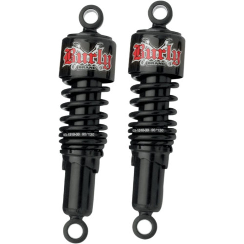 PartzBiz HD: 3455690-New Burly Black 10.5” Slammer Rear Shocks Lowering Kit 1984-2019 Harley Touring