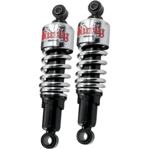 PartzBiz HD: 3452038-New Burly Chrome 10.5” Slammer Rear Shocks Lowering Kit 1984-2020 Harley Touring