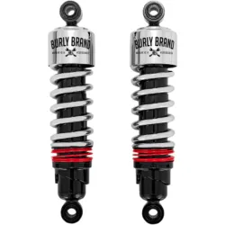 PartzBiz HD B28-1204 - Burly Brand 10.5‚” 11.5‚” Slammer Plus Shocks ลด Chrome Harley 84-20 Touring PartzBiz HD B28-1204 - Burly Brand 10.5‚” 11.5‚” Slammer Plus Shocks ลด Chrome Harley 84-20 Touring