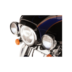 PartzBiz HD CIRO-45211 - Ciro Black Fang LED Running Headlight Bezel Plug-n-Play 1996-13 Harley Touring
