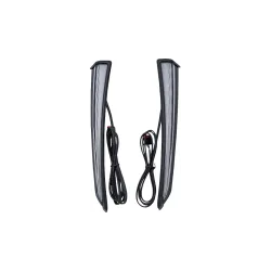 PartzBiz HD 45801 - Ciro Fang Lower Fairing Lights Black Pair Set LED Amber Harley Touring 14-22 PartzBiz HD 45801 - Ciro Fang Lower Fairing Lights Black Pair Set LED Amber Harley Touring 14-22