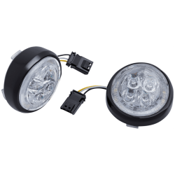 PartzBiz HD 45423 - Ciro LED Lighted Fang Front Signal Lights Black Pair Set Harley Touring 16-22 PartzBiz HD 45423 - Ciro LED Lighted Fang Front Signal Lights Black Pair Set Harley Touring 16-22