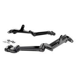 PartzBiz HD 60120 - Ciro Black Driver Rider Floorboard Highway Footpeg Peg Mount Harley Touring 09+