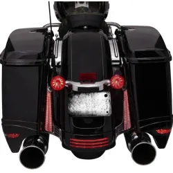 PartzBiz HD 40023 - Ciro Fender Saddlebag Black Filler Panel LED Run Brake Turn Light Harley 14-2017 PartzBiz HD 40023 - Ciro Fender Saddlebag Black Filler Panel LED Run Brake Turn Light Harley 14-2017