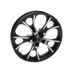 PartzBiz HD 3D-LGO213BC - Coastal Moto Black Cut Largo Precision 3D 21 3.5 Wheel Rim 2008+ Harley Touring