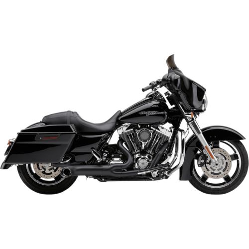 PartzBiz HD: 3489455-Black Cobra 2 Into 1 Turnout Exhaust Pipes System Muffler Harley 09-16 Touring PartzBiz HD: 3489455-Black Cobra 2 Into 1 Turnout Exhaust Pipes System Muffler Harley 09-16 Touring