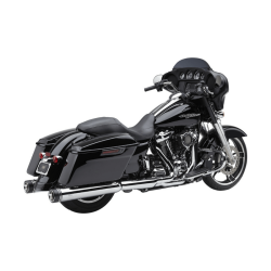 PartzBiz HD 6291 - Cobra 4.5” Neighbor Haters Slip-On Chrome Mufflers Pipes 17+ M8 Harley Touring
