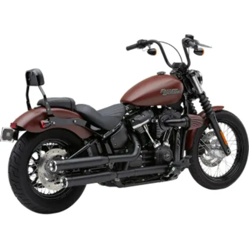 PartzBiz HD: 3484188-Cobra Black RPT 3” Slip-On Mufflers Straight Cut Pipes Harley Softail M8 18+
