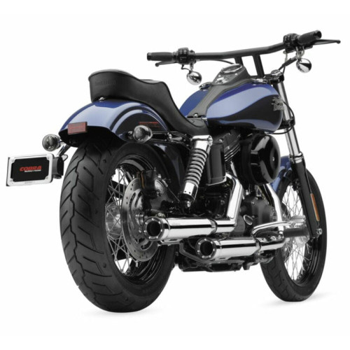 PartzBiz HD: 3480027-Cobra Chrome 3” RPT Slip On Mufflers Exhaust Pipes Harley 91-2017 Dyna FXD FXDB PartzBiz HD: 3480027-Cobra Chrome 3” RPT Slip On Mufflers Exhaust Pipes Harley 91-2017 Dyna FXD FXDB