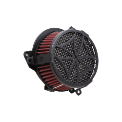 PartzBiz HD 606-0103-02B-SB - Cobra Cross Air Cleaner Filter Intake Kit Black Harley XL Sportster 14-22
