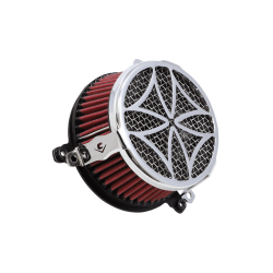 PartzBiz HD 606-0102-02-SB - Cobra Cross Air Cleaner Filter Intake Kit Chrome Aluminum Harley Big Twin 99-17