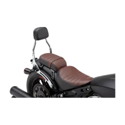 PartzBiz HD 502-2015 - Cobra Detachable Mini Backrest Chrome Sissy Bar 16” Indian Scout Bobber 18-22