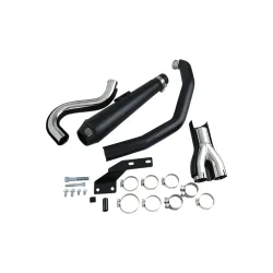 PartzBiz HD 6485B - Cobra El Diablo 2:1 Exhaust Header Pipe Black 4” Megaphone Harley Softail 00-06