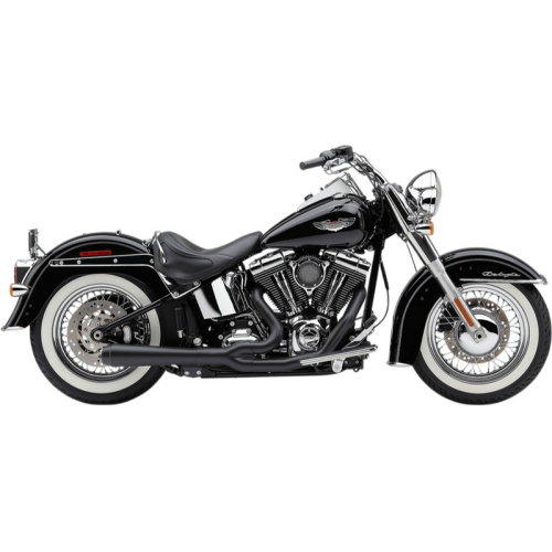 PartzBiz HD: 3483430-Cobra El Diablo 2:1 Exhaust Header Pipe Black 4” Megaphone Harley Softail 12-17 PartzBiz HD: 3483430-Cobra El Diablo 2:1 Exhaust Header Pipe Black 4” Megaphone Harley Softail 12-17
