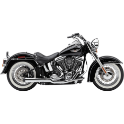 PartzBiz HD 6483 - Cobra El Diablo 2:1 Exhaust Header Pipe Chrome 4” Megaphone Harley Softail 12-17