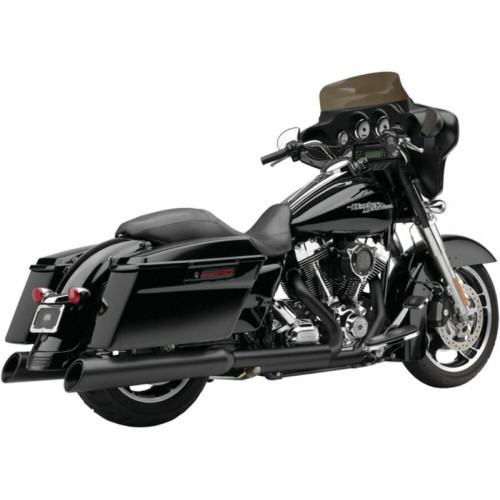 PartzBiz HD: 3480066-Cobra Neighbor Hater Black 4.5 Upper Cut Slip On Mufflers Exhaust Harley Touring