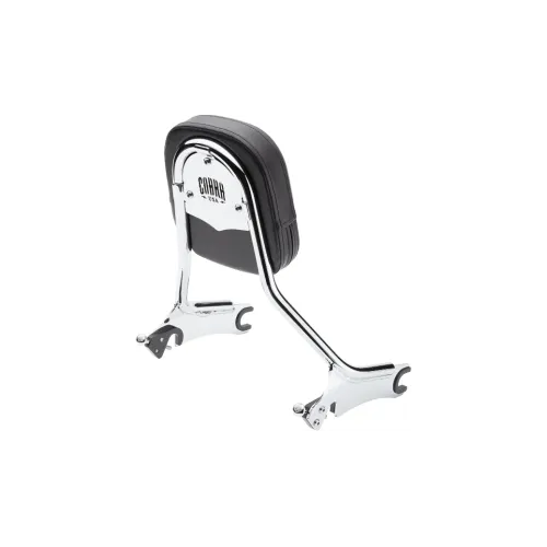 PartzBiz HD: 3482809-Cobra Tall Detachable Backrest Chrome Sissy Bar Round Pad Indian Chieftain 14-22