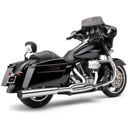 PartzBiz HD COBRA-6450 - Chrome Cobra PowrFlo 2-into-1 PowerPro Exhaust Pipe System Header Harley Touring