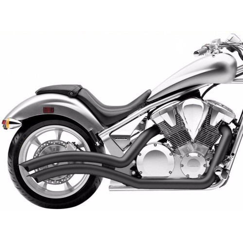 PartzBiz HD: 3446546-Cobra Black Speedster Swept Exhaust Pipes 2010-2016 Honda Fury Stateline Sabre