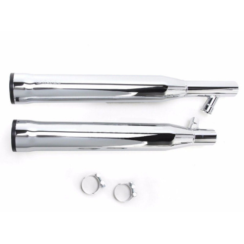 PartzBiz HD: 3449021-Cobra Chrome 3” Slip On Mufflers Black Race Pro Tips Exhaust Harley Fatboy Deuce PartzBiz HD: 3449021-Cobra Chrome 3” Slip On Mufflers Black Race Pro Tips Exhaust Harley Fatboy Deuce