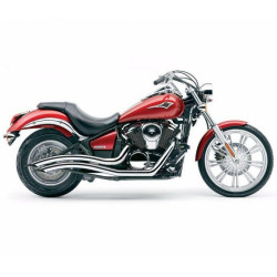 PartzBiz HD 4218 - Cobra Chrome Speedster Swept Exhaust Pipes 2006-2016 Kawasaki Vulcan VN900