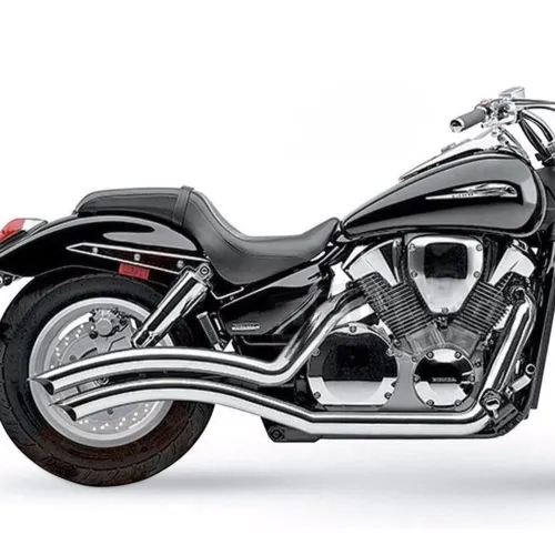 PartzBiz HD: 3446756-Cobra Chrome Speedster Swept Exhaust Pipes Header 2004-2009 Honda VTX1300C