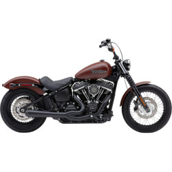PartzBiz HD 6479B - Cobra El Diablo Black 2-1 2 into 1 Exhaust Header Pipes Harley Softail M8 18+ FL