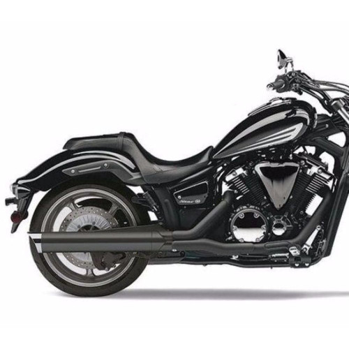 PartzBiz HD: 3446851-Cobra Exhaust 4” Black Slip-On Scalloped Tip Muffler 11-16 Yamaha Stryker 2270B