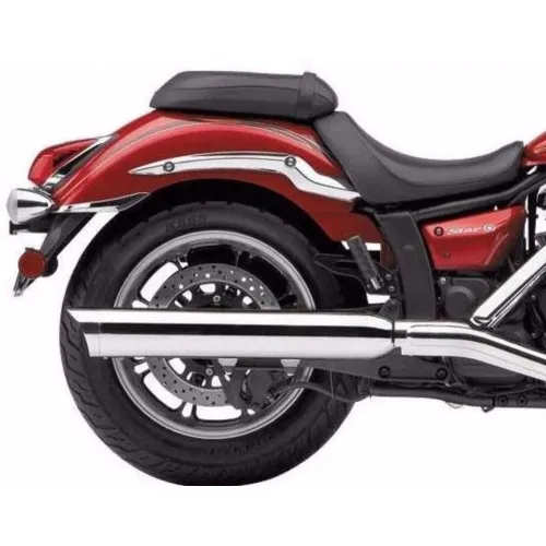 PartzBiz HD: 3446857-Cobra Exhaust Chrome Slip-On Scalloped Tip Muffler 07-16 Yamaha XVS1300A V-Star