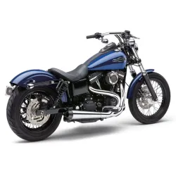 PartzBiz HD 6476 - Chrome Cobra El Diablo 2 into 1 2-1 Full Exhaust Pipe Header 06-2011 Harley Dyna