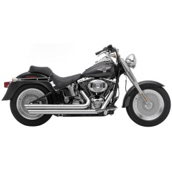 PartzBiz HD 6852 - Cobra Chrome Speedster Slashdown Exhaust Pipes System  2012-2017 Softail 6852