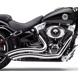 PartzBiz HD 6226 - Cobra Chrome Speedster Swept Shorts Exhaust System Pipes 2013-2017 Breakout FXSB