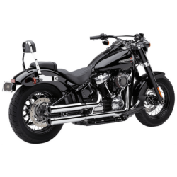 PartzBiz HD 6057 - Cobra 3” RPT Slip-On Chrome Mufflers Exhaust Pipes 18+ Harley Softail M8 M-Eight