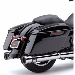 PartzBiz HD 6216 - Cobra 4-4.5” Race Pro Slip-On Chrome Mufflers Exhaust 17+ Harley Touring Bagger