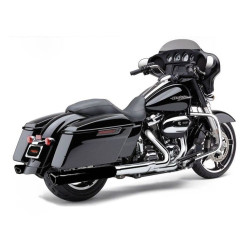 PartzBiz HD 6108RB - Cobra 4” 909 Twins Slip-On Black Mufflers Exhaust 2017 Harley Touring Bagger