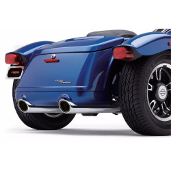PartzBiz HD 6302 - Cobra 4” Chrome 909 Series Exhaust Slip-On Mufflers Harley Trike Freewheeler