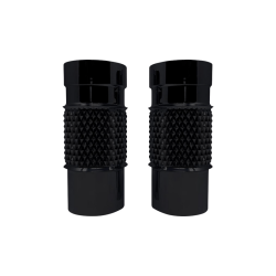 PartzBiz HD C3014-B - Covingtons Diamondback Fork Leg Bells Black Aluminum Pair Harley Touring 14-22