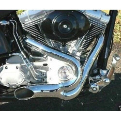 PartzBiz HD 651041 - 5” Santee Chrome 2:1 Xzotic Exhaust Lake Pipe 2 Into 1 Harley Softail 12mm O2 PartzBiz HD 651041 - 5” Santee Chrome 2:1 Xzotic Exhaust Lake Pipe 2 Into 1 Harley Softail 12mm O2