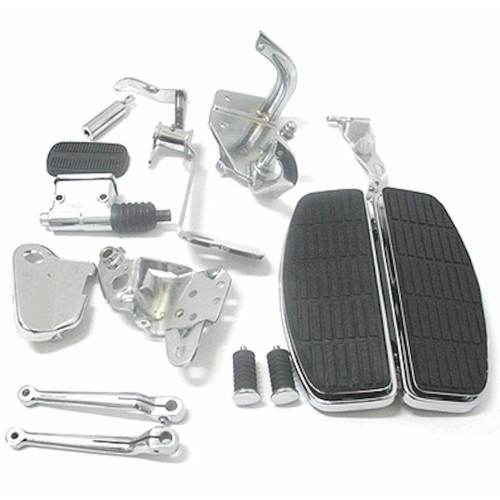 PartzBiz HD: 3449344-Complete Chrome Footboard Forward Control Kit Floorboards Harley Softail Custom PartzBiz HD: 3449344-Complete Chrome Footboard Forward Control Kit Floorboards Harley Softail Custom