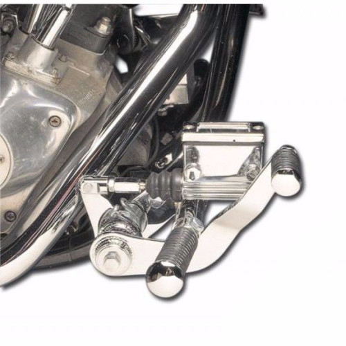 PartzBiz HD: 3449487-Custom Chrome Steel Forward Controls Control Kit Pegs Harley Softail Shovelhead