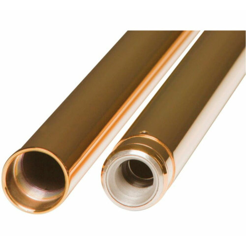 PartzBiz HD: 3482408-Custom Cycle Gold TNC Fork Tubes 25-3/4” 49mm OE +2 Harley Softail 18-22