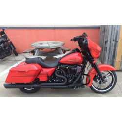 PartzBiz HD 650Z-31TBB + 604-11PECap30 - D&D Black Billet Cat 2 -1 Exhaust Header Pipe System Harley Touring M8 Slant Tip PartzBiz HD 650Z-31TBB + 604-11PECap30 - D&D Black Billet Cat 2 -1 Exhaust Header Pipe System Harley Touring M8 Slant Tip